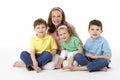 Group Of Young Children In Studio Royalty Free Stock Photo