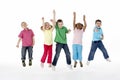 Group Of Young Children In Studio