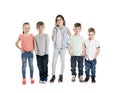 Group Of five Young Children In Studio Royalty Free Stock Photo