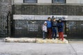 Group of young children in Urban Ghetto Royalty Free Stock Photo