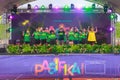 Polynesian dancers on stage, Pasifika Festival, Auckland, New Zealand Royalty Free Stock Photo