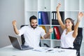 Group of young executives having a work meeting Royalty Free Stock Photo