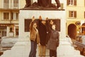 Group of young fascists in the 70s Royalty Free Stock Photo