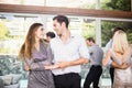 Group of young friends dancing Royalty Free Stock Photo