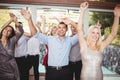 Group of young friends dancing Royalty Free Stock Photo