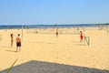 Group young Friends Playing Volleyball On Beach Royalty Free Stock Photo