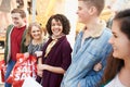 Group Of Young Friends Shopping In Mall Together Royalty Free Stock Photo
