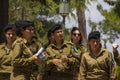 Group of young Israeli women officers