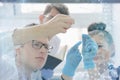 Group of young Laboratory scientists working at lab with test tu Royalty Free Stock Photo