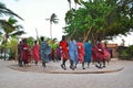 A group of young Maasai men in Zanzibar