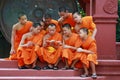 Group young monk