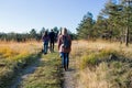 Group of young people enjoying in mounatin hiking