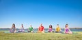 Group of young people have meditation Royalty Free Stock Photo