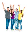 Group of young people holding hands Royalty Free Stock Photo