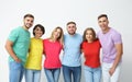 Group of young people hugging each other Royalty Free Stock Photo