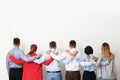 Group of young people hugging each other Royalty Free Stock Photo