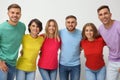 Group of young people hugging each other Royalty Free Stock Photo