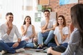 Group of young people learning sign language Royalty Free Stock Photo