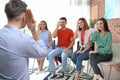 Group of young people learning sign language Royalty Free Stock Photo