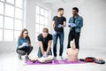 Group of young people during the first aid training Royalty Free Stock Photo