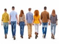 Group of Young People Walking Forward Royalty Free Stock Photo