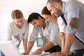 Group of young people working at office Royalty Free Stock Photo