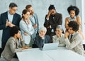 young business people meeting office teamwork problem stress worried group diversity corporate senior mature colleague Royalty Free Stock Photo