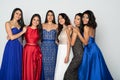 Group of Teen Girls Going To Prom Dance Royalty Free Stock Photo