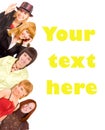 Group of youth with template text