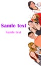 Group of youth with template text