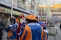 Group Of Zwarte Pieten With Sinterklaas At Buitenveldert Amsterdam The Netherlands 30-11-2019 Royalty Free Stock Photo