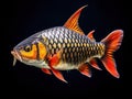 Groupd of Tiger barb or Sumatra barb Puntius tetrazona tropical aquarium fish isolated Royalty Free Stock Photo