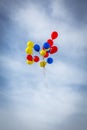 Grouping of Balloons Floating Away