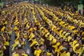 Grouping with a large of people is folk Dance to worship the City Pillar Shrine.