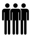 Grouping people flat icon isolated on white background. Teamwork symbol. Community vector illustration Royalty Free Stock Photo