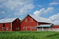 Complex of Red Barns of Vermont Farm Royalty Free Stock Photo