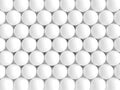 Grouping of white spheres in geometric pattern. 3d image