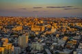 Groups and evening views in central Tokyo