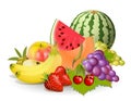 Groups of fruits Royalty Free Stock Photo