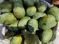 Groups  of mango fruit on sale marke Royalty Free Stock Photo