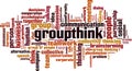 Groupthink word cloud Royalty Free Stock Photo