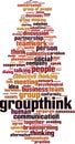 Groupthink word cloud Royalty Free Stock Photo