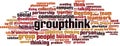 Groupthink word cloud Royalty Free Stock Photo