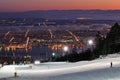 Grouse Mountain Night Ski Runs Royalty Free Stock Photo