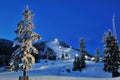 Grouse Mountain night ski scenery Royalty Free Stock Photo