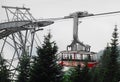 The Grouse Mountain Skyride climbing up to the top of mountain.