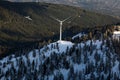 Grouse Mountain Wind Turbine Aerial Royalty Free Stock Photo