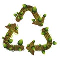 grouth recycling symbol shape with creepers