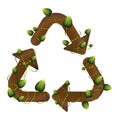 grouth recycling symbol shape with creepers