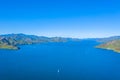 Grove arm of Queen Charlotte sound at South Island of New Zeland Royalty Free Stock Photo